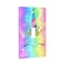 Gianlaima Gold Unicorn Princess Face Rainbow Pink Blue Yellow Light Switch Plate Cover Plastic Wall Plates Decor Print Single Gang Toggle Switch
