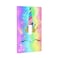 Gianlaima Gold Unicorn Princess Face Rainbow Pink Blue Yellow Light Switch Plate Cover Plastic Wall Plates Decor Print Single Gang Toggle Switch