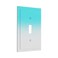 GSRLOD Gorgeous Elegant Aqua TealTurquoise Blue Ombre Gradient Greyish White Decorative Single Toggle Device Decorator Outlet Light Switch Wall Plate Cover 1Gang Electrical Oversized Faceplate Cover