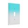 GSRLOD Gorgeous Elegant Aqua TealTurquoise Blue Ombre Gradient Greyish White Decorative Single Toggle Device Decorator Outlet Light Switch Wall Plate Cover 1Gang Electrical Oversized Faceplate Cover