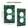 OHZOLLAN Green Gold Marble Single Duplex Light Switch Plates And Outlet Covers Decorative Electrical Wall Plate 1 Gang Receptacle Switchplate Decorate Plug Cover For Bathroom Bedroom 45 276 Inch