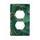 OHZOLLAN Green Gold Marble Single Duplex Light Switch Plates And Outlet Covers Decorative Electrical Wall Plate 1 Gang Receptacle Switchplate Decorate Plug Cover For Bathroom Bedroom 45 276 Inch