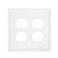 Henne Bery Modern Edge Decorative Wall Plate Switch Plate Outlet Cover Durable Solid Zinc Alloy Double Duplex White