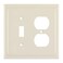 Henne Bery Modern Edge Decorative Wall Plate Switch Plate Outlet Cover Durable Solid Zinc Alloy ToggleDuplex Light Almond