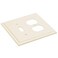 Henne Bery Modern Edge Decorative Wall Plate Switch Plate Outlet Cover Durable Solid Zinc Alloy ToggleDuplex Light Almond