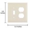Henne Bery Modern Edge Decorative Wall Plate Switch Plate Outlet Cover Durable Solid Zinc Alloy ToggleDuplex Light Almond