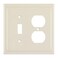 Henne Bery Modern Edge Decorative Wall Plate Switch Plate Outlet Cover Durable Solid Zinc Alloy ToggleDuplex Light Almond