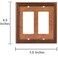 Henne Bery Raised Pearls Decorative Wall Plate Switch Plate Outlet Cover Double Decorator Sponged Copper