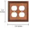 Henne Bery Raised Pearls Decorative Wall Plate Switch Plate Outlet Cover Double Duplex Sponged Copper