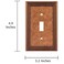 Henne Bery Raised Pearls Decorative Wall Plate Switch Plate Outlet Cover Single Toggle 2PK Sponged Copper
