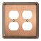 Henne Bery Rope Edge Decorative Wall Plate Switch Plate Outlet Cover Double Duplex Antique Copper