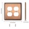 Henne Bery Rope Edge Decorative Wall Plate Switch Plate Outlet Cover Double Duplex Antique Copper