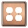 Henne Bery Rope Edge Decorative Wall Plate Switch Plate Outlet Cover Double Duplex Antique Copper