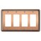 Henne Bery Rope Edge Decorative Wall Plate Switch Plate Outlet Cover Quad Decorator Antique Copper
