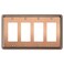 Henne Bery Rope Edge Decorative Wall Plate Switch Plate Outlet Cover Quad Decorator Antique Copper