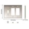 Henne Bery Soft Modern Decorative Wall Plate Switch Plate Outlet Cover Double DecoratorSingle Toggle Satin Nickel