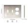 Henne Bery Soft Modern Decorative Wall Plate Switch Plate Outlet Cover Double ToggleSingle Duplex Satin Nickel
