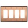 Henne Bery Soft Modern Decorative Wall Plate Switch Plate Outlet Cover Quad Decorator Antique Copper