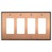 Henne Bery Soft Modern Decorative Wall Plate Switch Plate Outlet Cover Quad Decorator Antique Copper