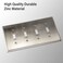 Henne Bery Soft Modern Decorative Wall Plate Switch Plate Outlet Cover Quad Toggle Satin Nickel