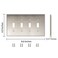 Henne Bery Soft Modern Decorative Wall Plate Switch Plate Outlet Cover Quad Toggle Satin Nickel