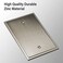 Henne Bery Soft Modern Decorative Wall Plate Switch Plate Outlet Cover Single Blank 2PK Satin Nickel