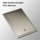 Henne Bery Soft Modern Decorative Wall Plate Switch Plate Outlet Cover Single Blank 2PK Satin Nickel