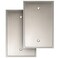 Henne Bery Soft Modern Decorative Wall Plate Switch Plate Outlet Cover Single Blank 2PK Satin Nickel