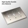 Henne Bery Soft Modern Decorative Wall Plate Switch Plate Outlet Cover Triple Toggle Satin Nickel