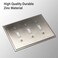 Henne Bery Soft Modern Decorative Wall Plate Switch Plate Outlet Cover Triple Toggle Satin Nickel