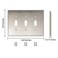 Henne Bery Soft Modern Decorative Wall Plate Switch Plate Outlet Cover Triple Toggle Satin Nickel