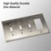 Henne Bery Soft Modern Decorative Wall Plate Switch Plate Outlet Cover Triple ToggleSingle Decorator Satin Nickel