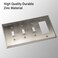 Henne Bery Soft Modern Decorative Wall Plate Switch Plate Outlet Cover Triple ToggleSingle Decorator Satin Nickel