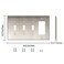 Henne Bery Soft Modern Decorative Wall Plate Switch Plate Outlet Cover Triple ToggleSingle Decorator Satin Nickel