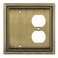 Henne Bery Sunken Pearls Heavy Duty Decorative Wall Plate Switch Plate Outlet Cover BlankDuplex Antique Brass