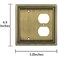 Henne Bery Sunken Pearls Heavy Duty Decorative Wall Plate Switch Plate Outlet Cover BlankDuplex Antique Brass