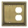 Henne Bery Sunken Pearls Heavy Duty Decorative Wall Plate Switch Plate Outlet Cover BlankDuplex Antique Brass