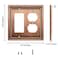 Henne Bery Sunken Pearls Heavy Duty Decorative Wall Plate Switch Plate Outlet Cover DecoratorDuplex Antique Copper