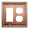Henne Bery Sunken Pearls Heavy Duty Decorative Wall Plate Switch Plate Outlet Cover DecoratorDuplex Antique Copper