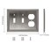 Henne Bery Sunken Pearls Heavy Duty Decorative Wall Plate Switch Plate Outlet Cover Double ToggleSingle Duplex Heirloom Silver