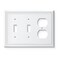 Henne Bery Sunken Pearls Heavy Duty Decorative Wall Plate Switch Plate Outlet Cover Double ToggleSingle Duplex White