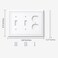 Henne Bery Sunken Pearls Heavy Duty Decorative Wall Plate Switch Plate Outlet Cover Double ToggleSingle Duplex White