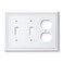 Henne Bery Sunken Pearls Heavy Duty Decorative Wall Plate Switch Plate Outlet Cover Double ToggleSingle Duplex White