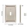 Henne Bery Sunken Pearls Heavy Duty Decorative Wall Plate Switch Plate Outlet Cover Single Toggle 3 Pack Satin Nickel