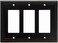 Henne Bery Sunken Pearls Heavy Duty Decorative Wall Plate Switch Plate Outlet Cover Triple Decorator Matte Black