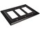 Henne Bery Sunken Pearls Heavy Duty Decorative Wall Plate Switch Plate Outlet Cover Triple Decorator Matte Black