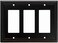 Henne Bery Sunken Pearls Heavy Duty Decorative Wall Plate Switch Plate Outlet Cover Triple Decorator Matte Black