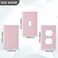Kigai Solid Pink Blank Wall Plate Cover Unbreakable Unused Outlet Cover Decorative Cover Standard Size 453 x 276 Screws Included 1 Pack