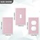 Kigai Solid Pink Blank Wall Plate Cover Unbreakable Unused Outlet Cover Decorative Cover Standard Size 453 x 276 Screws Included 1 Pack