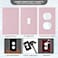 Kigai Solid Pink Blank Wall Plate Cover Unbreakable Unused Outlet Cover Decorative Cover Standard Size 453 x 276 Screws Included 1 Pack
